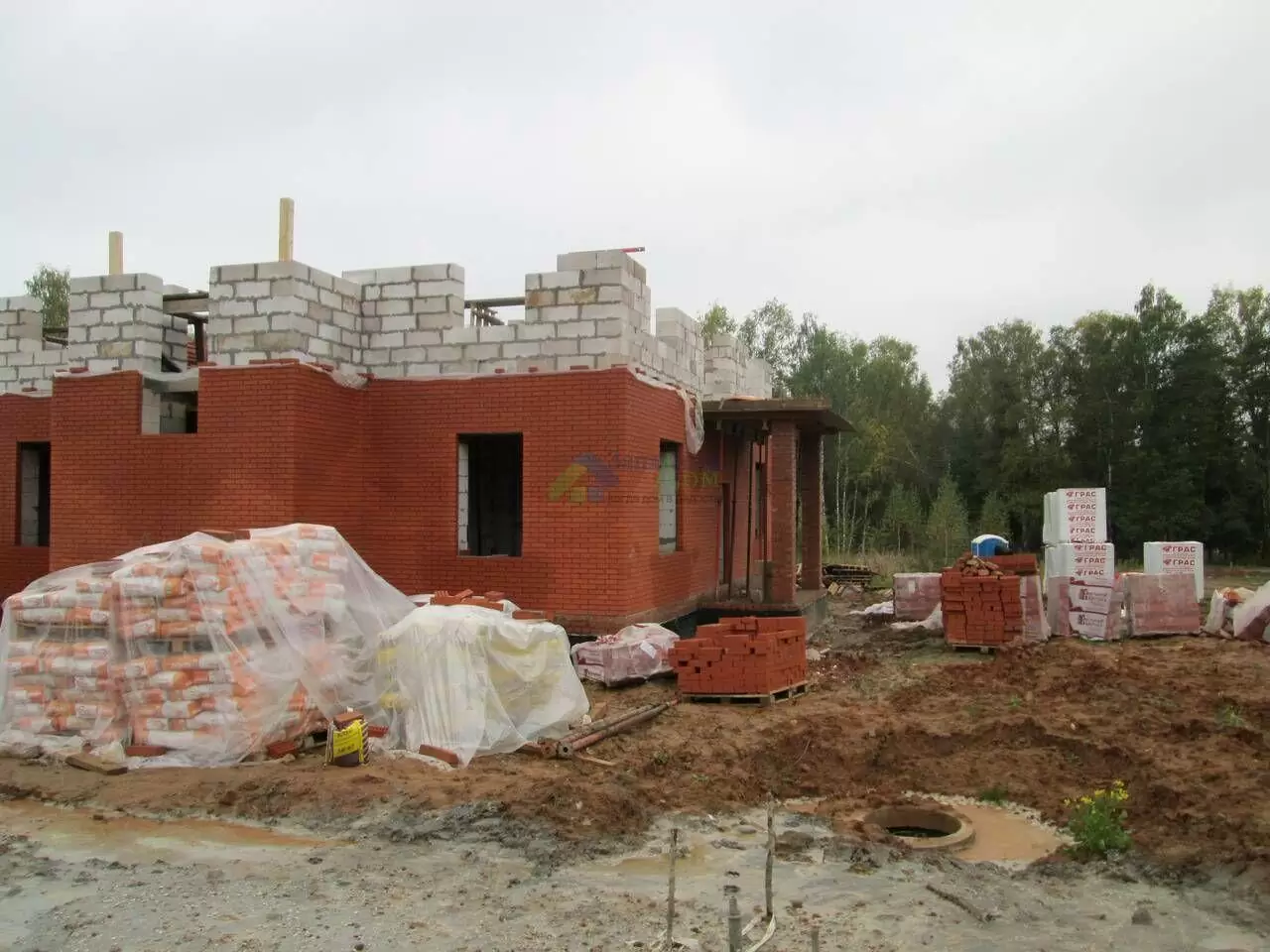 строительство дома по проекту I-304-1K