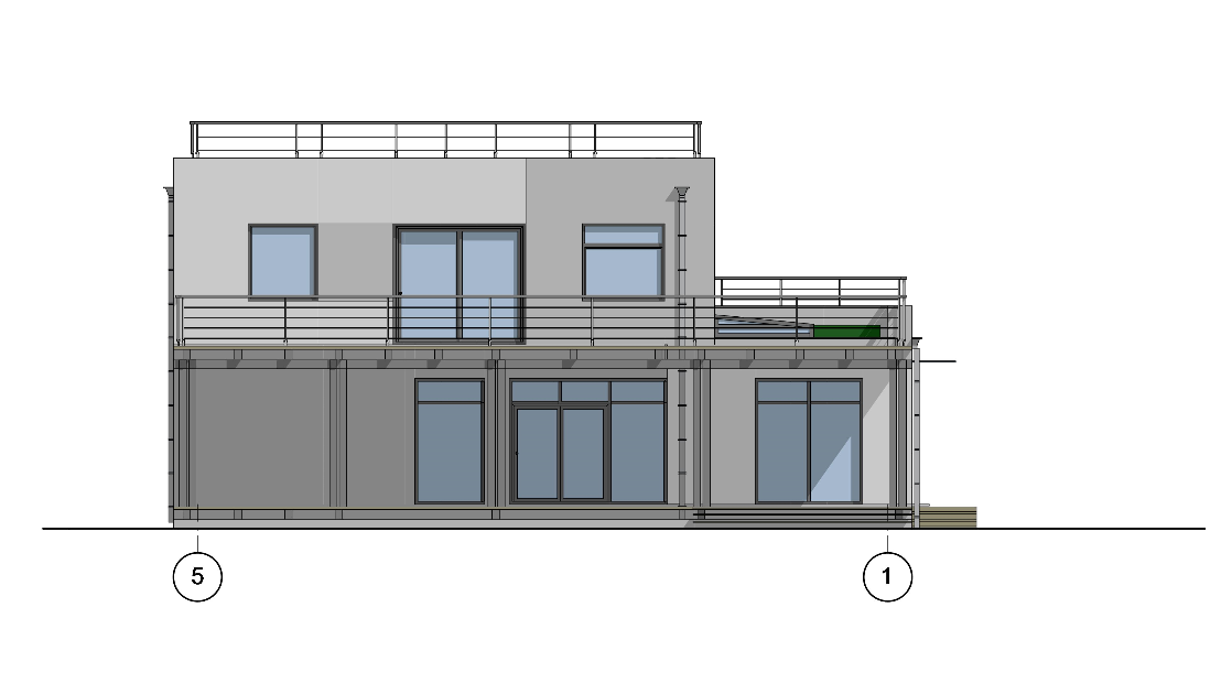Проект дома с эксплуатируемой крышей и балконом 2-237,5