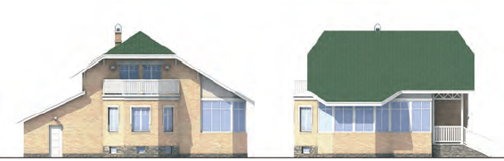 Проект дома с цокольным этажом и облицовкой кирпичом 4-228,9 (14Е)
