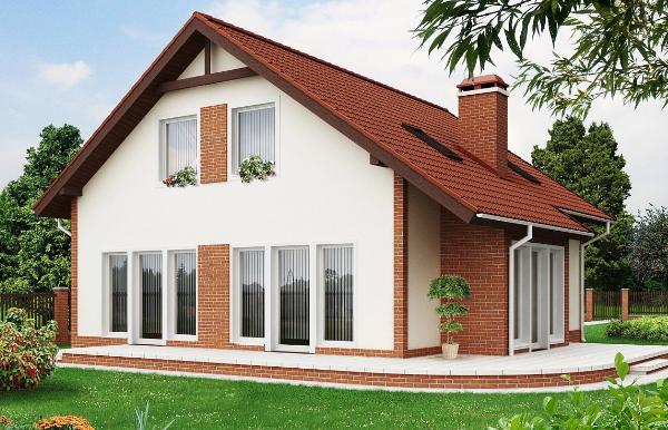 Проект дома из газобетона с панорамными окнами 5-170,4 (z63)