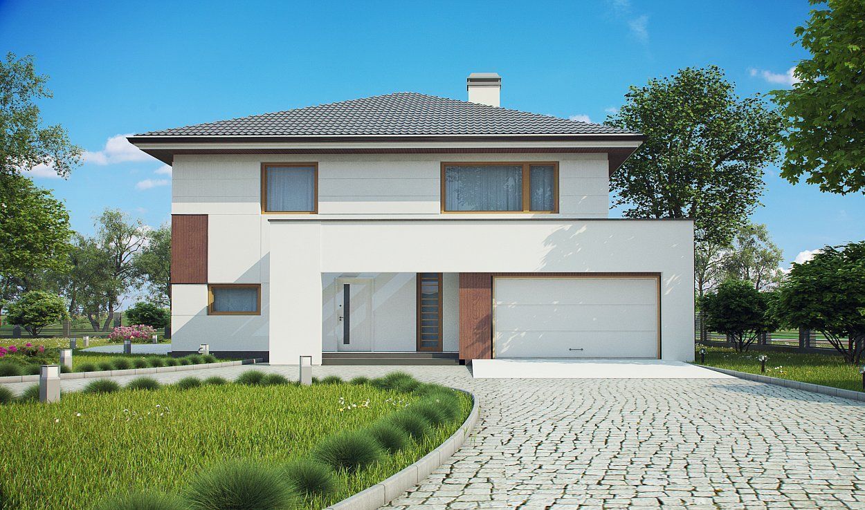 Проект дома в европейском стиле из газобетона 5-239,1 (z156)