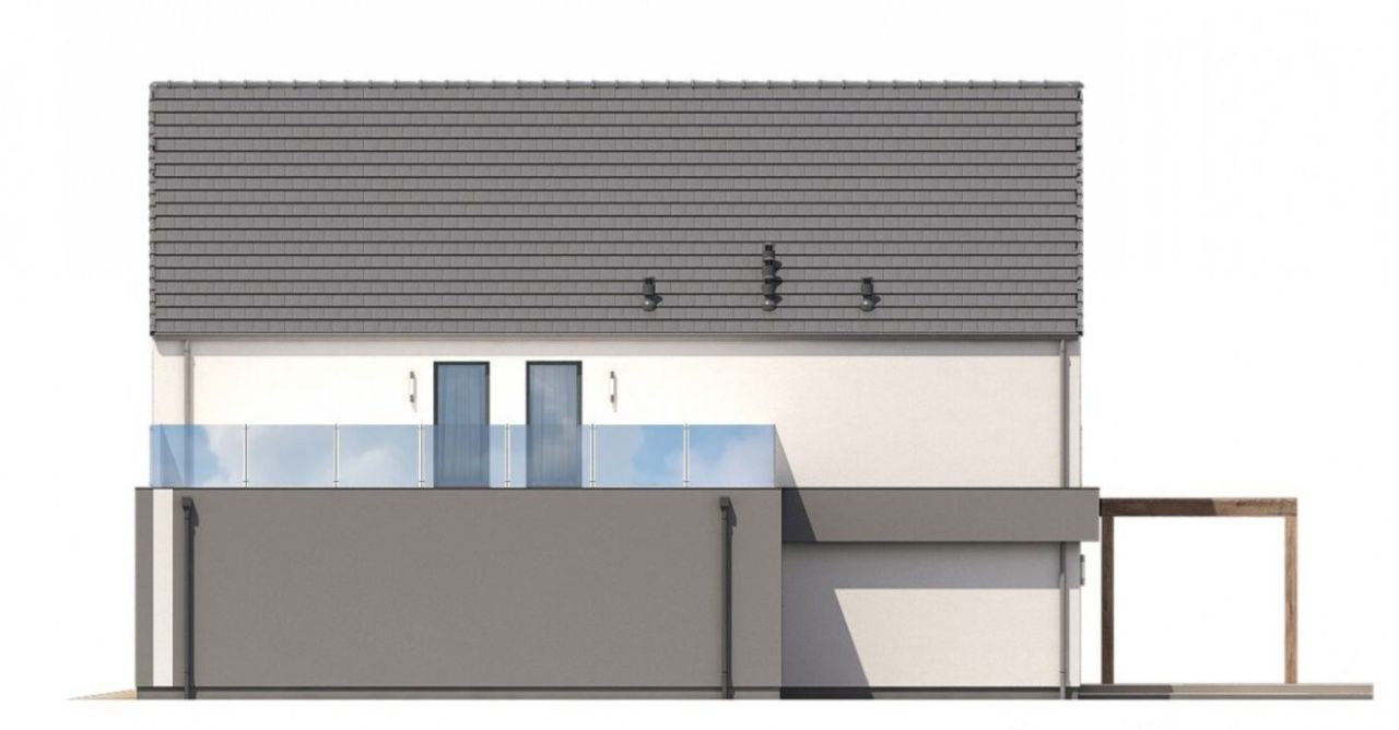 Проект современного дома в стиле Барнхаус с полным 2 этажом 18-279