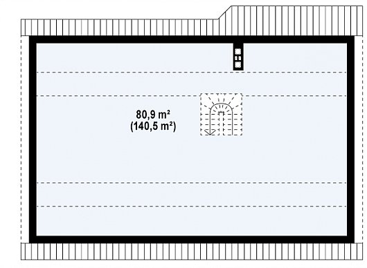 Проект одноэтажного дома с фальцевой кровлей 5-122,5 (z98)