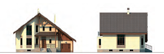 Проект газобетонного дома с простой крышей 4-286,1 (22АС)