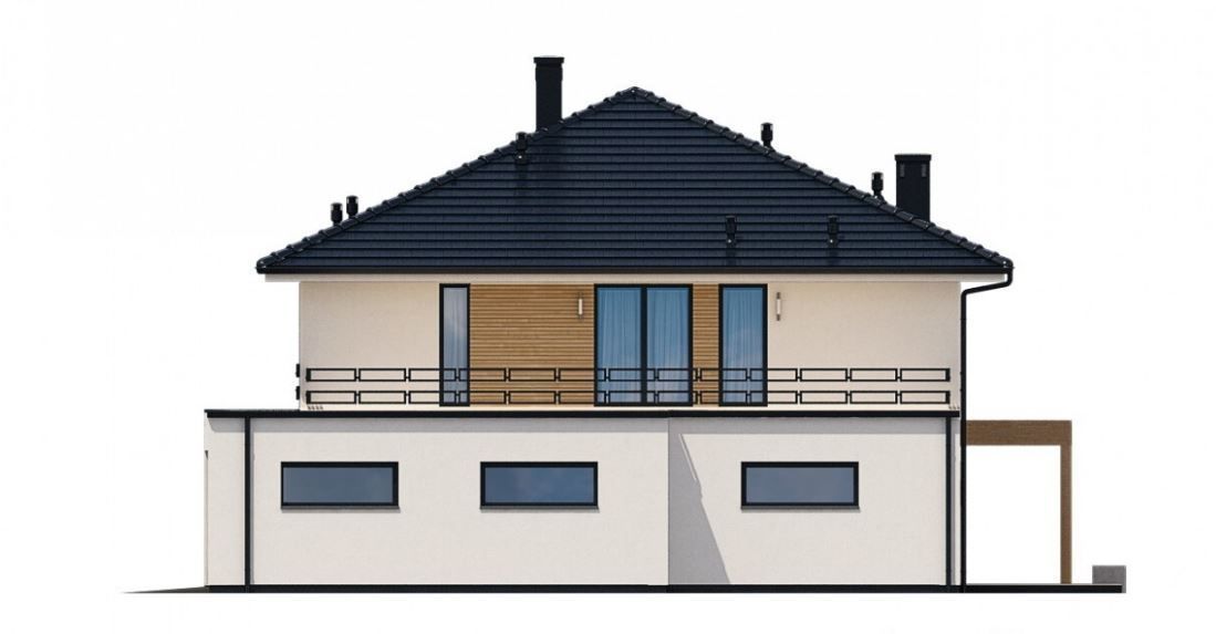 Проект двухэтажного современного коттеджа для большой семьи 18-319
