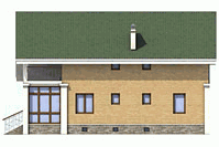 Проект дома с цокольным этажом с двухскатной крышей 4-352.9 (19A)
