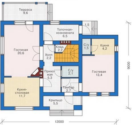 Проект дачного дома с 3 спальнями 6-137,6 (53-96)