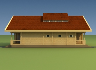 Проект деревянного дома на плитном фундаменте 7-265,7