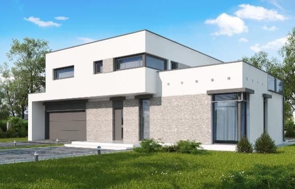 Проект современного одноэтажного газобетонного дома 5-250,2 (zx46)