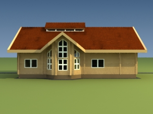 Проект деревянного дома на плитном фундаменте 7-265,7