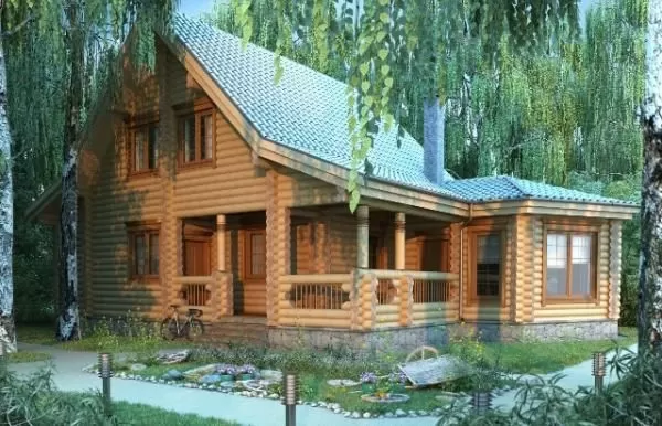 Типовой проект дома из дерева 7-185