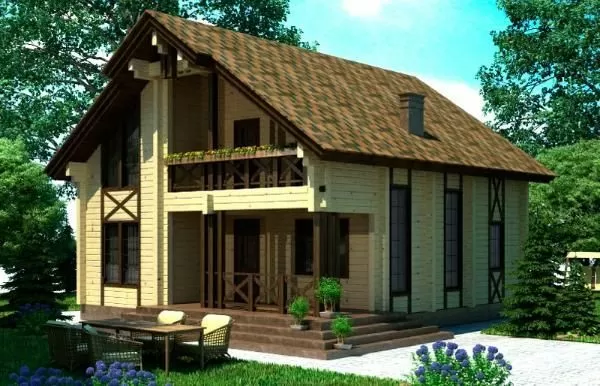 Готовый проект деревянного дома 7-167