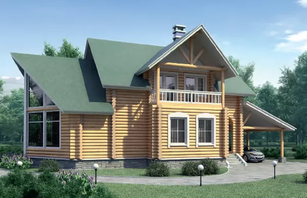 Проект деревянного дома на сваях 7-150,8 (33В)